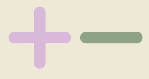 A plus and minus symbol