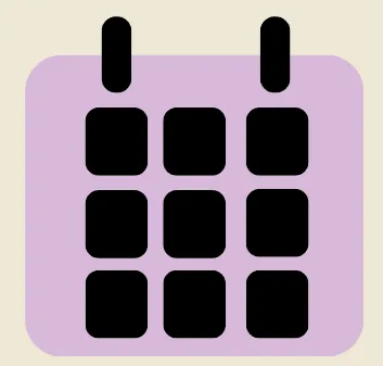 A simplified picture of a calendar